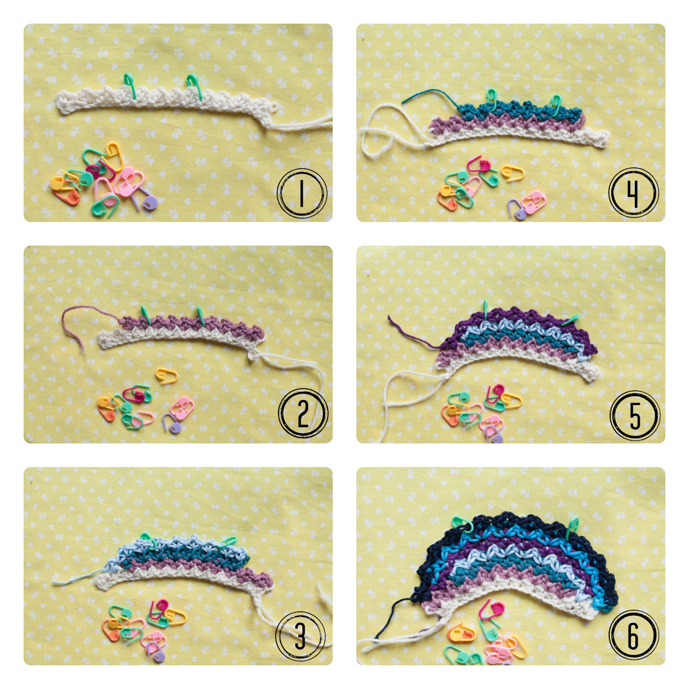 How to: Crochet Short Rows — Slugs On The Refrigerator