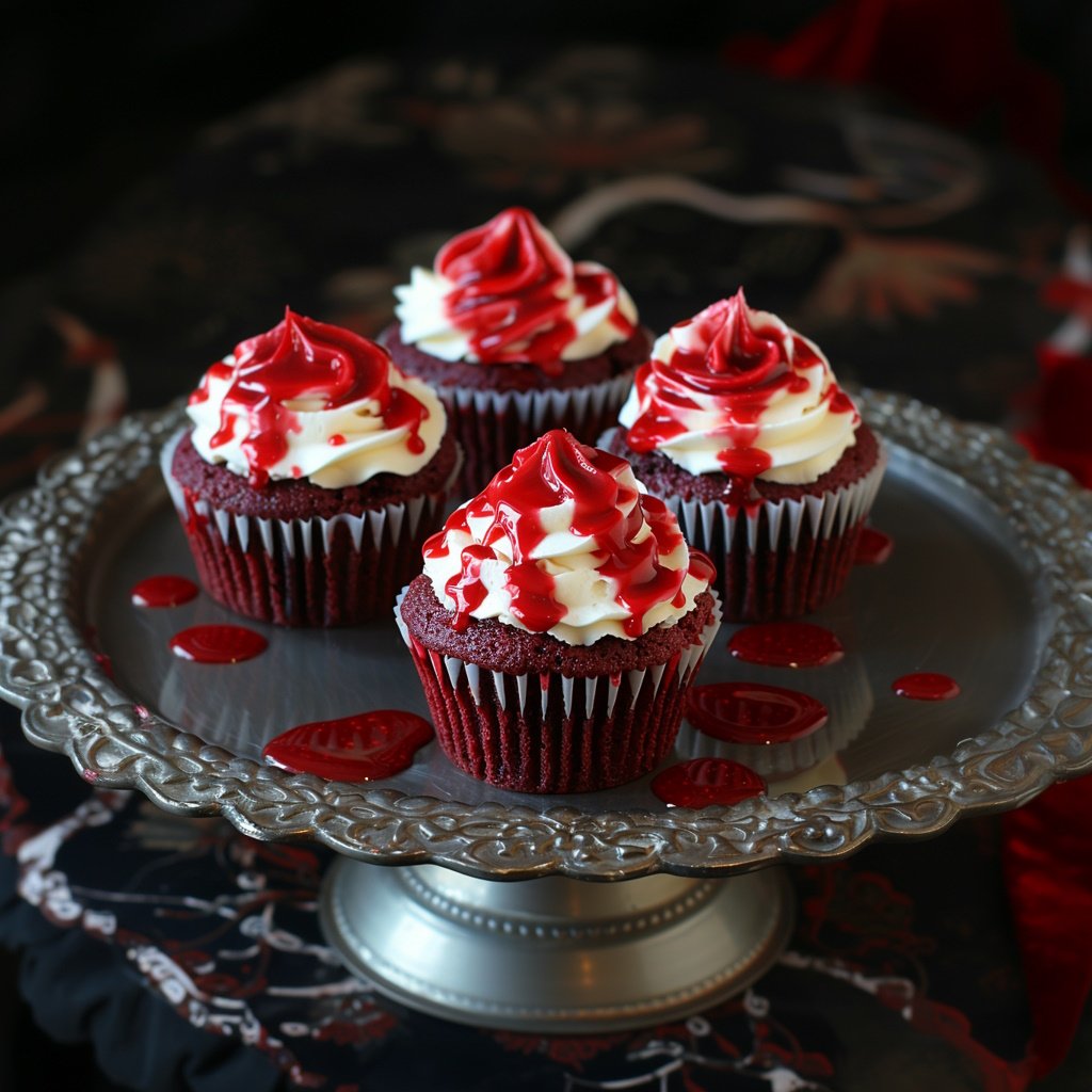 Red Velvet Vampire Cupcakes