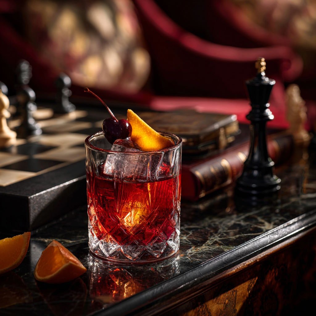 Chess Queen Black Cherry Old Fashioned