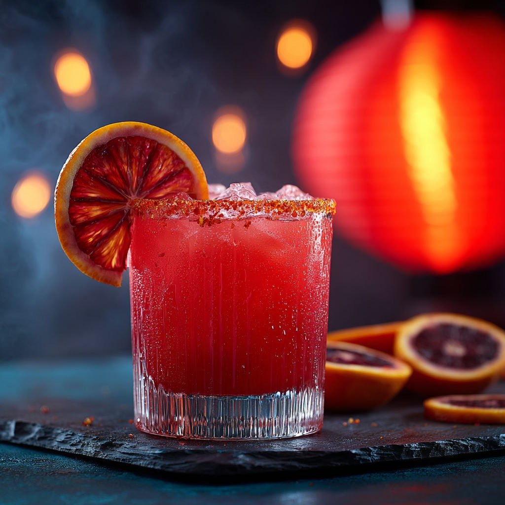 Blood Moon Margarita (blood orange & lime)